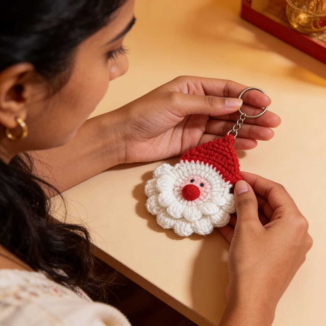 Santa Crochet Keychain by Suryatra