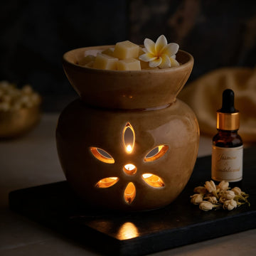 Brown Colour Ceramic Diffuser by Suryatra