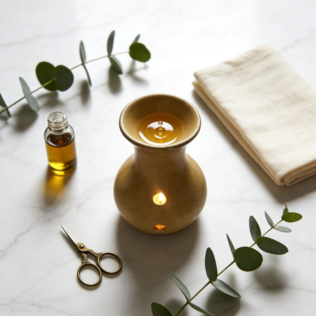 Desert Sand Colour Ceramic Diffuser by Suryatra