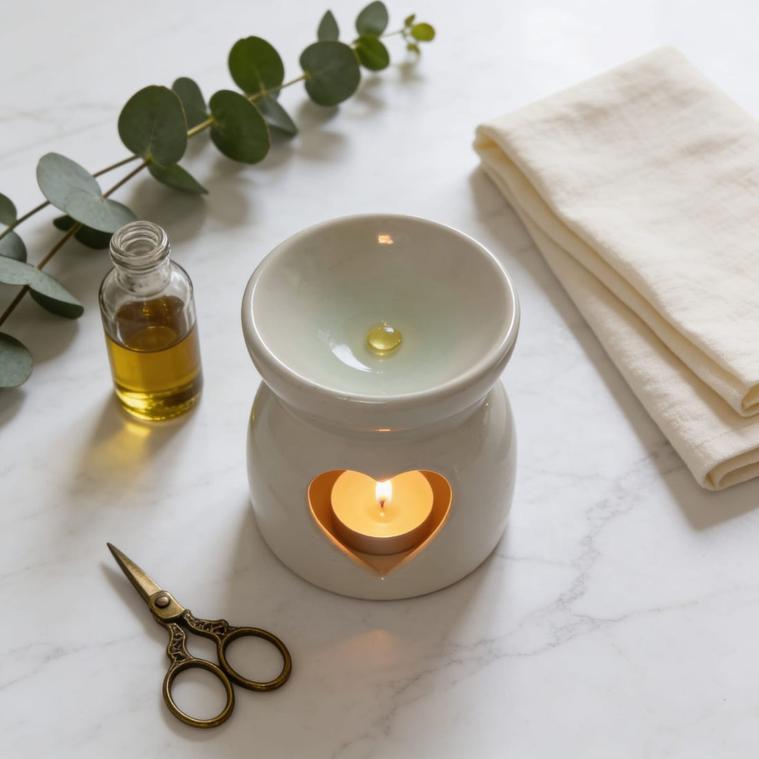 Classic White Colour Ceramic Diffuser by Suryatra