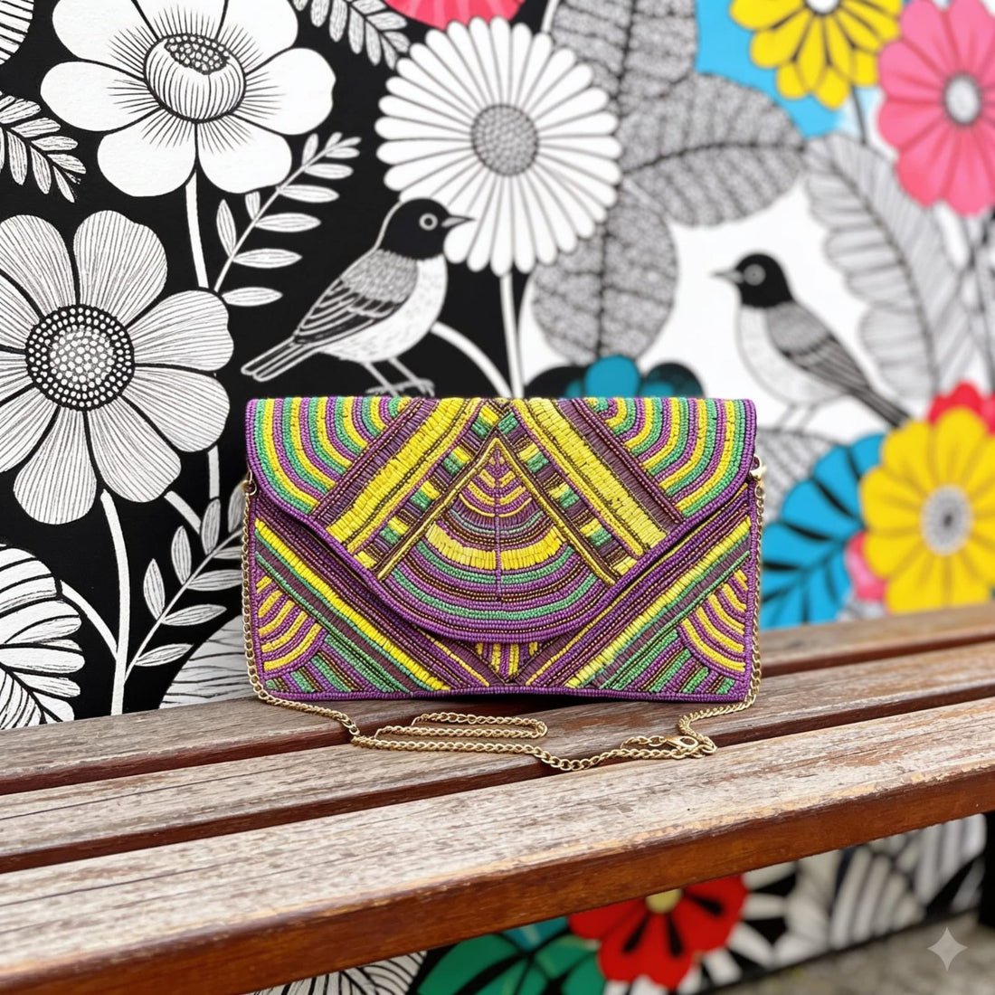 Prism Arc Geometric Envelope Sling Bag by Suryatra