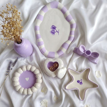 Lavender Coquette Dreams Ceramic Grand Set by Suryatra