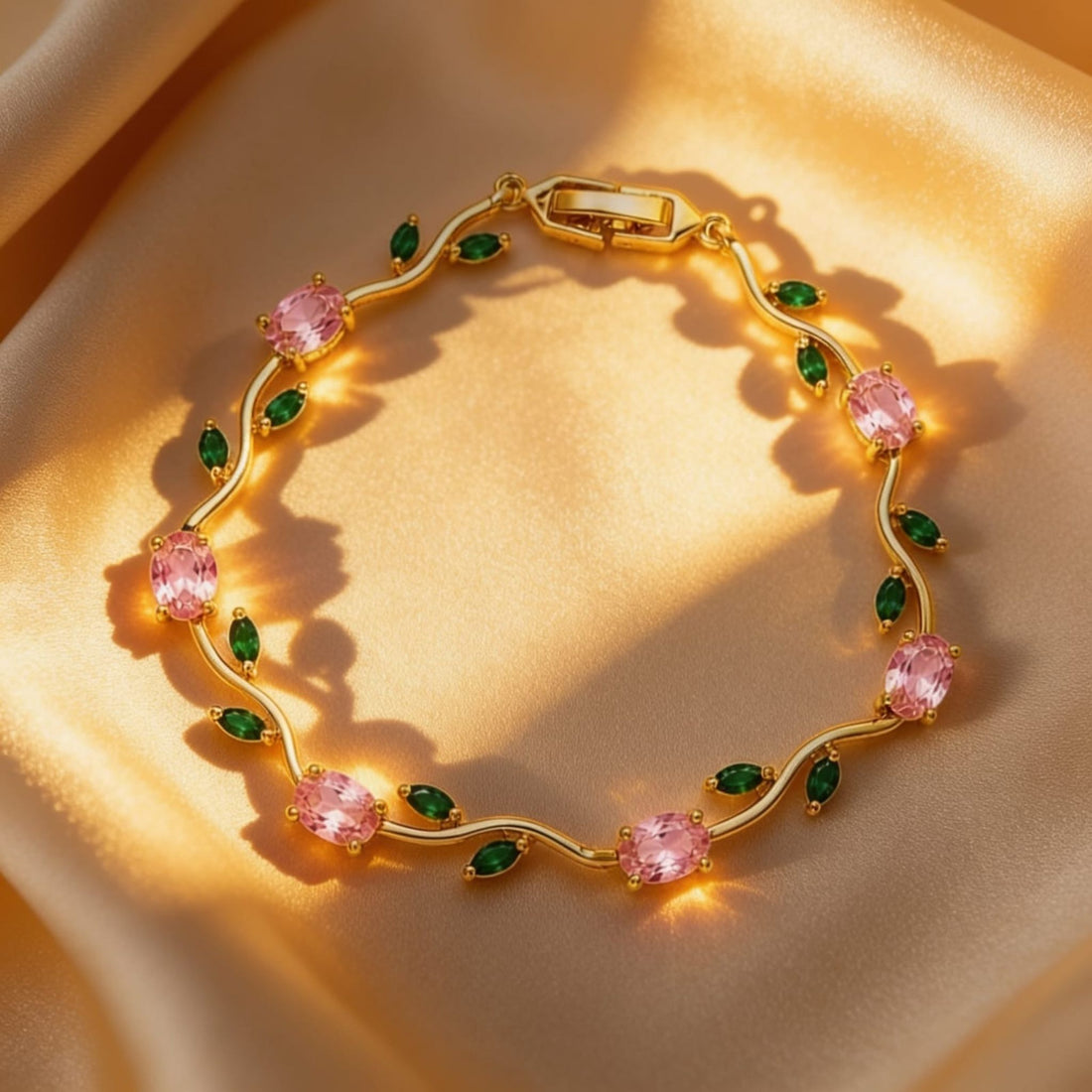 Enchanted Blossom Gemstone Bracelet by Suryatra