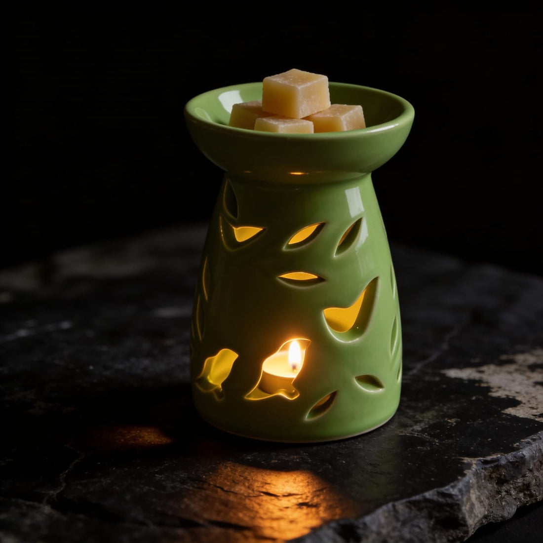 Herbal Green Colour Ceramic Diffuser by Suryatra