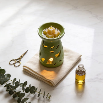 Herbal Green Colour Ceramic Diffuser by Suryatra