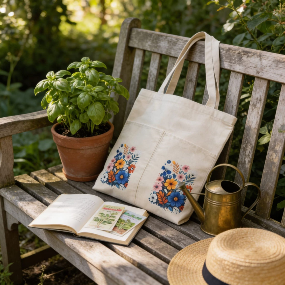 Wildflower Bouquet Canvas Tote Bag by Suryatra