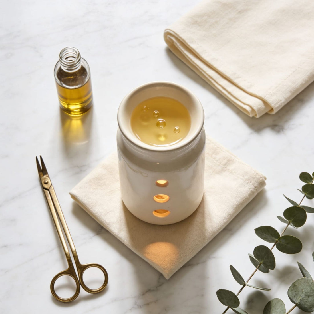 White Colour Ceramic Diffuser by Suryatra