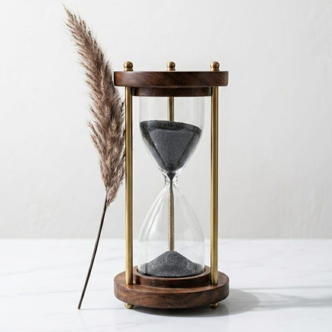 Vintage Wooden Hourglass by Suryatra