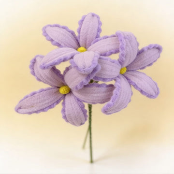 Lavelle Bloom Pipe-Cleaner Crochet Daisy (Set of 3 Pink) by Suryatra
