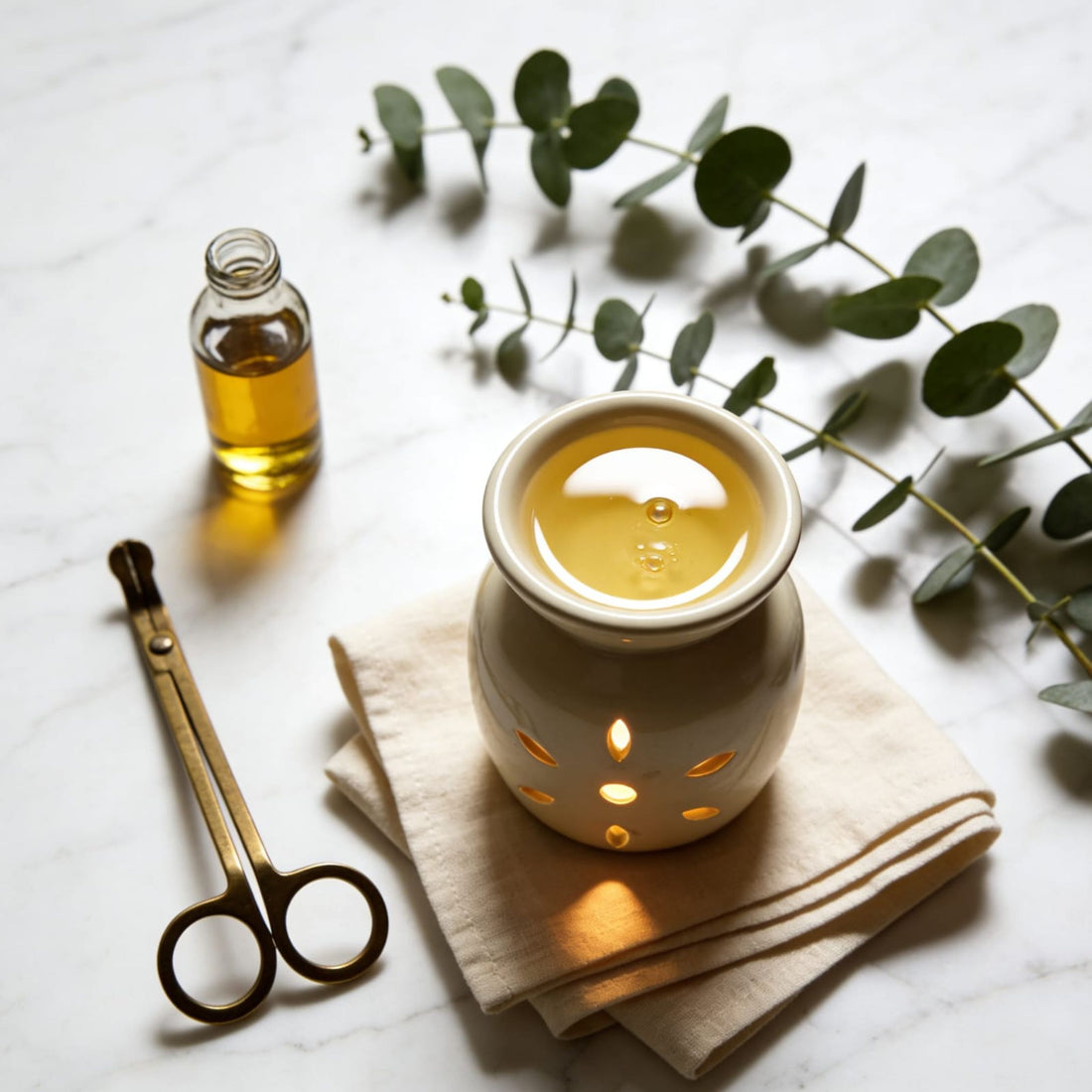Off-White Colour Ceramic Diffuser by Suryatra
