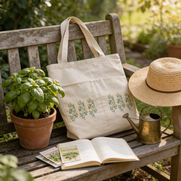 Meadow Blossom Canvas Tote Bag by Suryatra