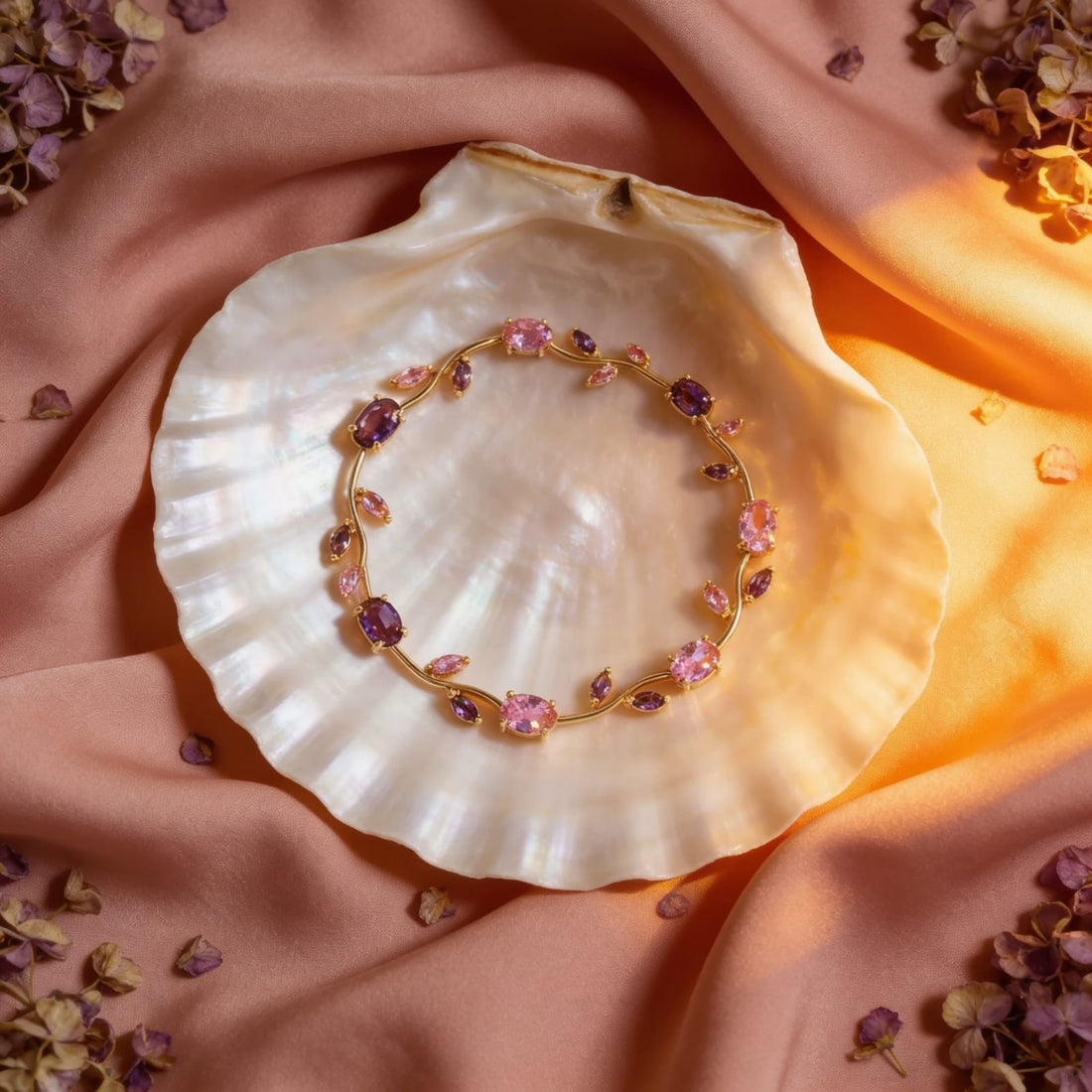 Orchid Dream Amethyst Bracelet by Suryatra