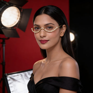 Seraphina Luxe Crystal Facelets Nose Frame by Suryatra