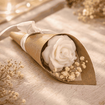 Timeless Rose Bloom Crafted as an Elegant Candle bouquet by Suryatra