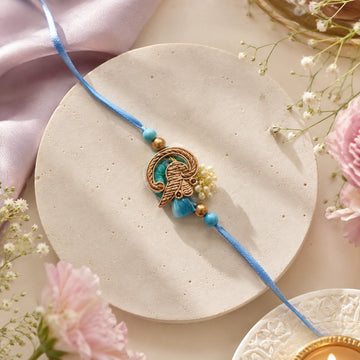 Azure Peacock Royale Rakhi by Suryatra