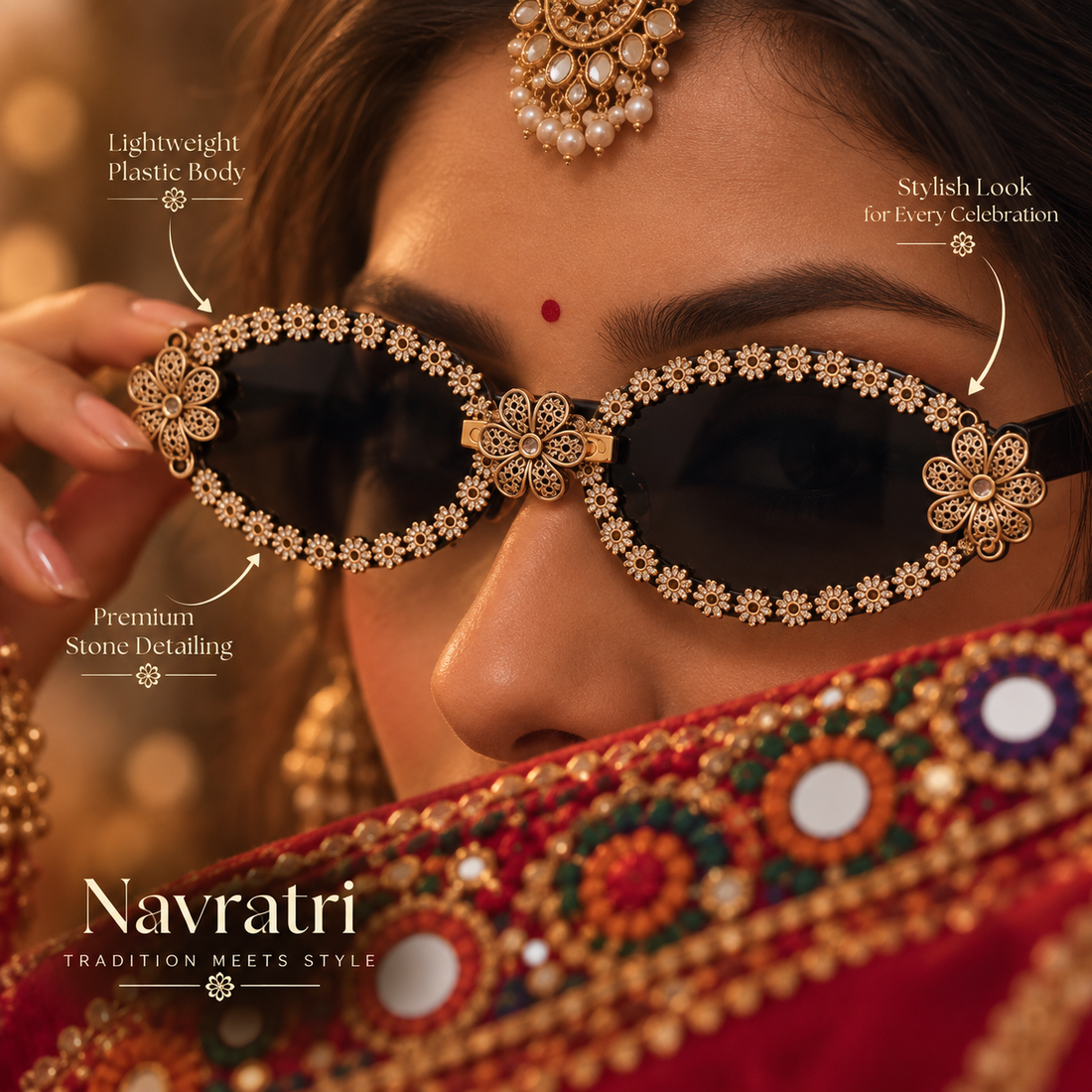 Floral Jadau Shades by Suryatra