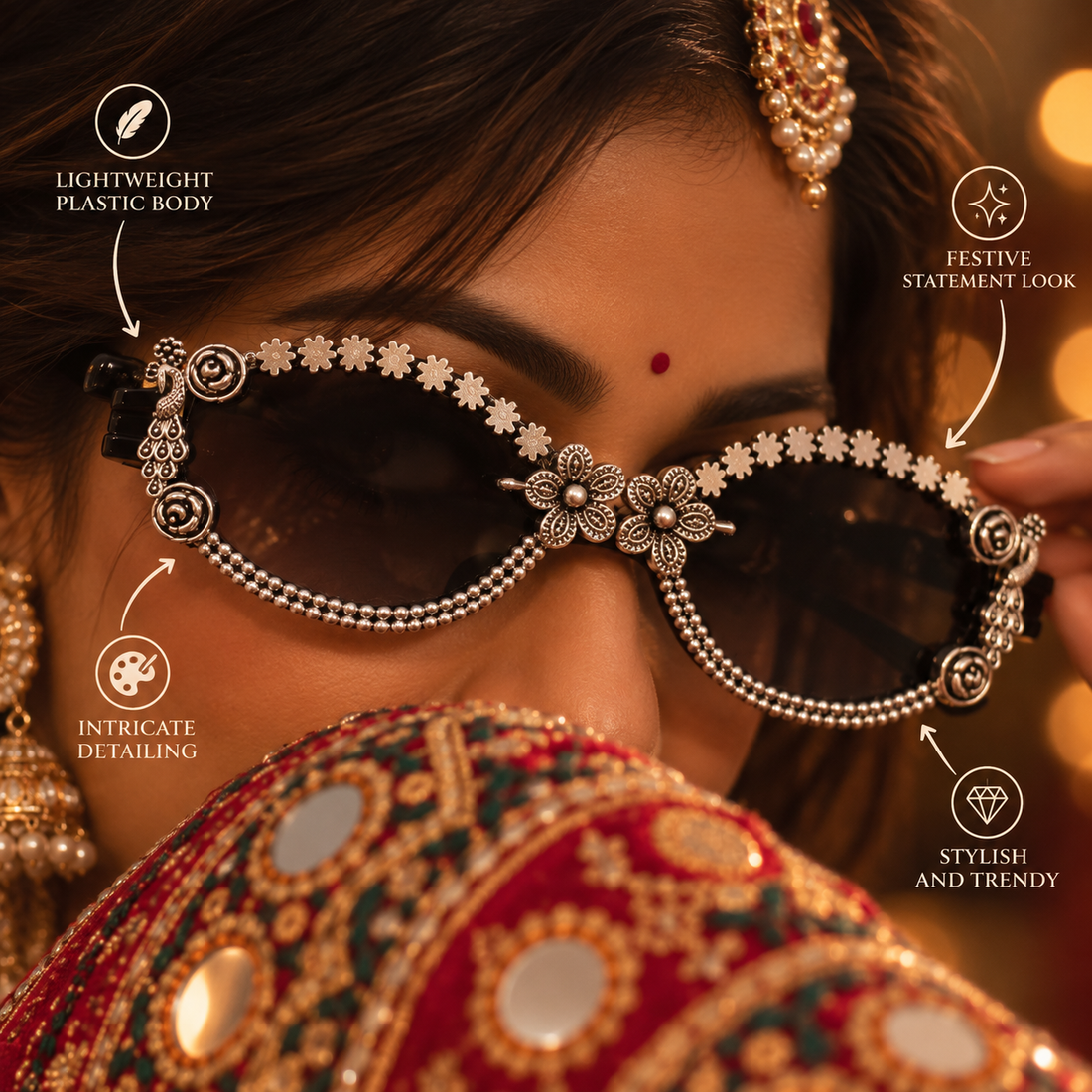 Silver Bloom Vintage Shades by Suryatra