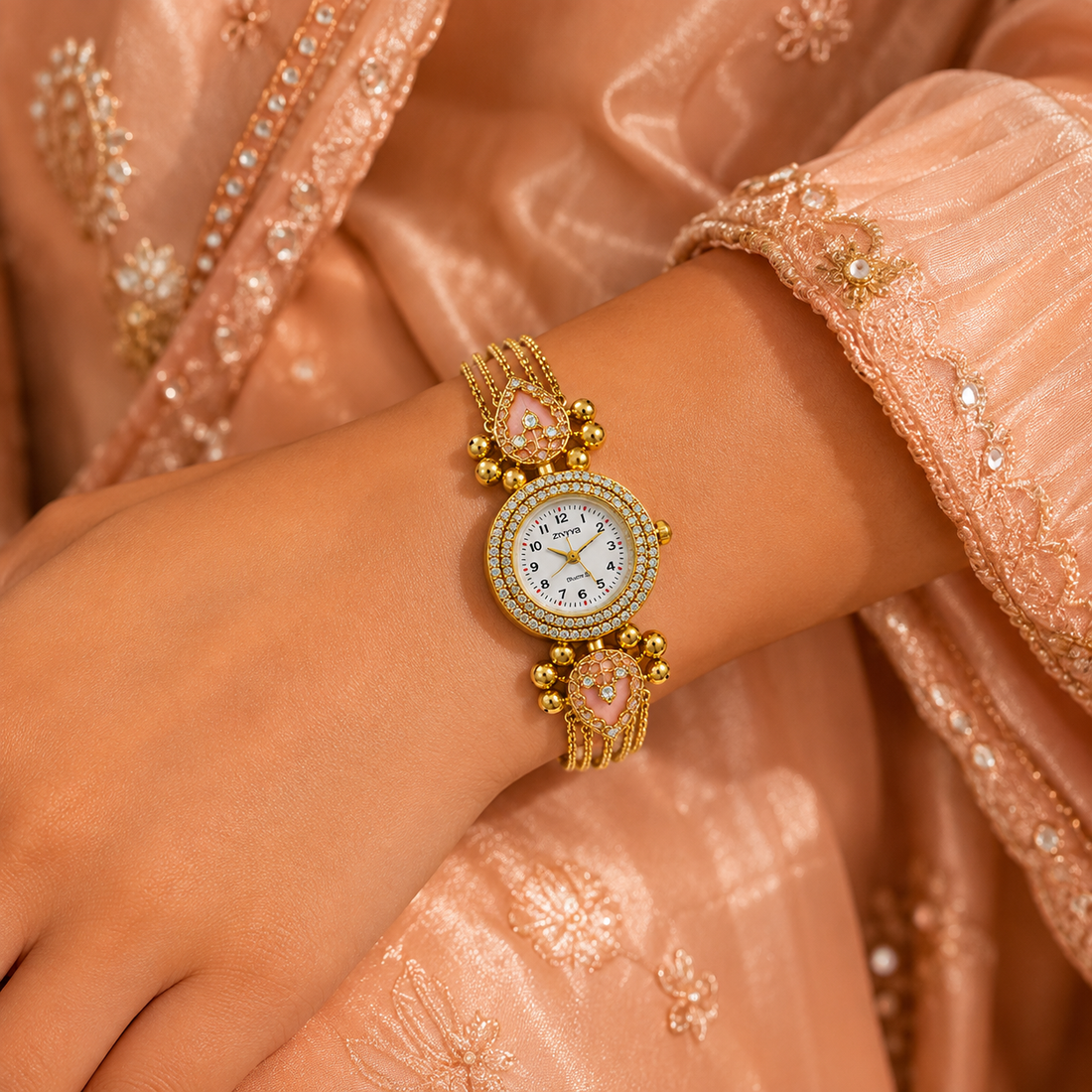 Blush Belle Charm Watch by Suryatra