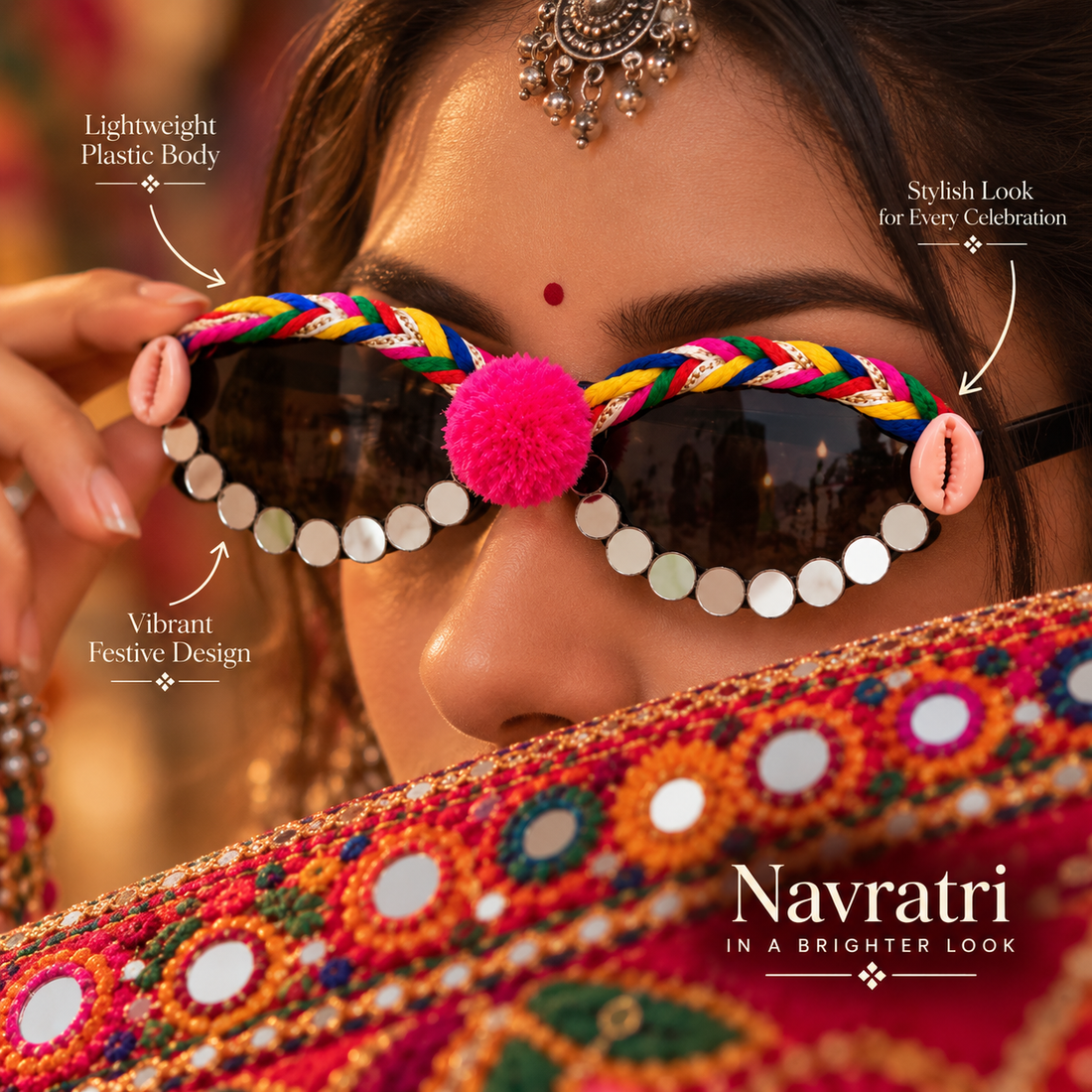 Rangoli Bloom Mirror Shades by Suryatra
