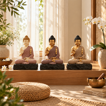 The Stillness Buddha Collection — Peace in Three Moods by Suryatra
