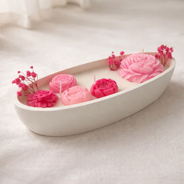Delicate Garden of Blooming Roses Candle by Suryatra