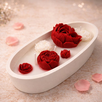 Graceful Arrangement of Crimson Candle by Suryatra