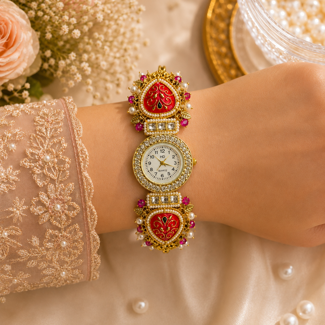 Gulab Rani Kundan Watch by Suryatra
