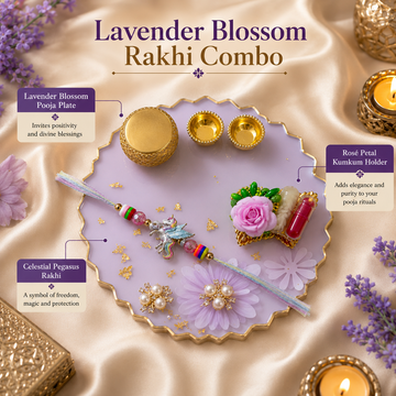Lavender Blossom Rakhi Combo by Suryatra