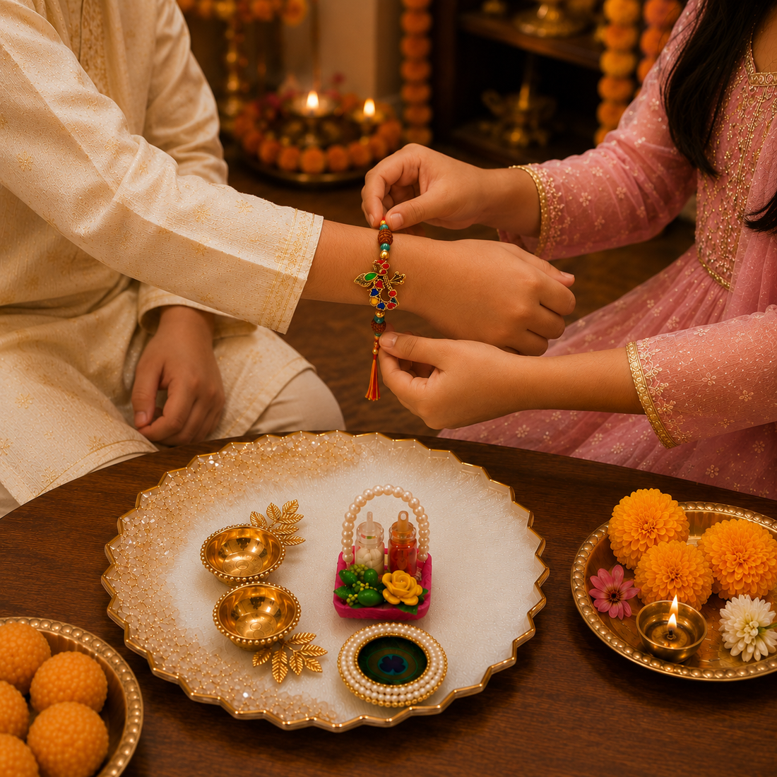 Mayur Darshan Rakhi Combo by Suryatra