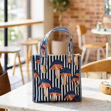 Mini Tote Bag (9*11 size) Blue Pattren by Suryatra
