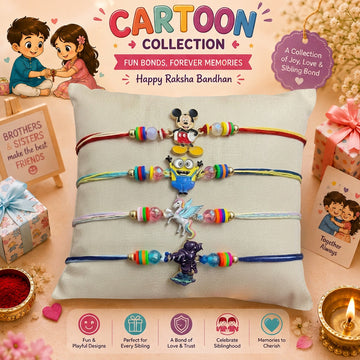 Cartoon Rakhi Set of 4, by Suryatra