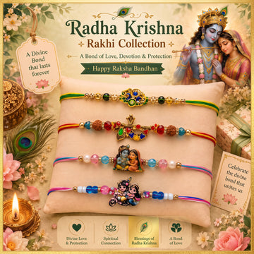 Radha Krishna Rakhi Set of 4, by Suryatra