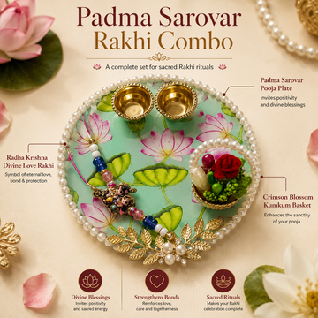 Padma Sarovar Rakhi Combo by Suryatra