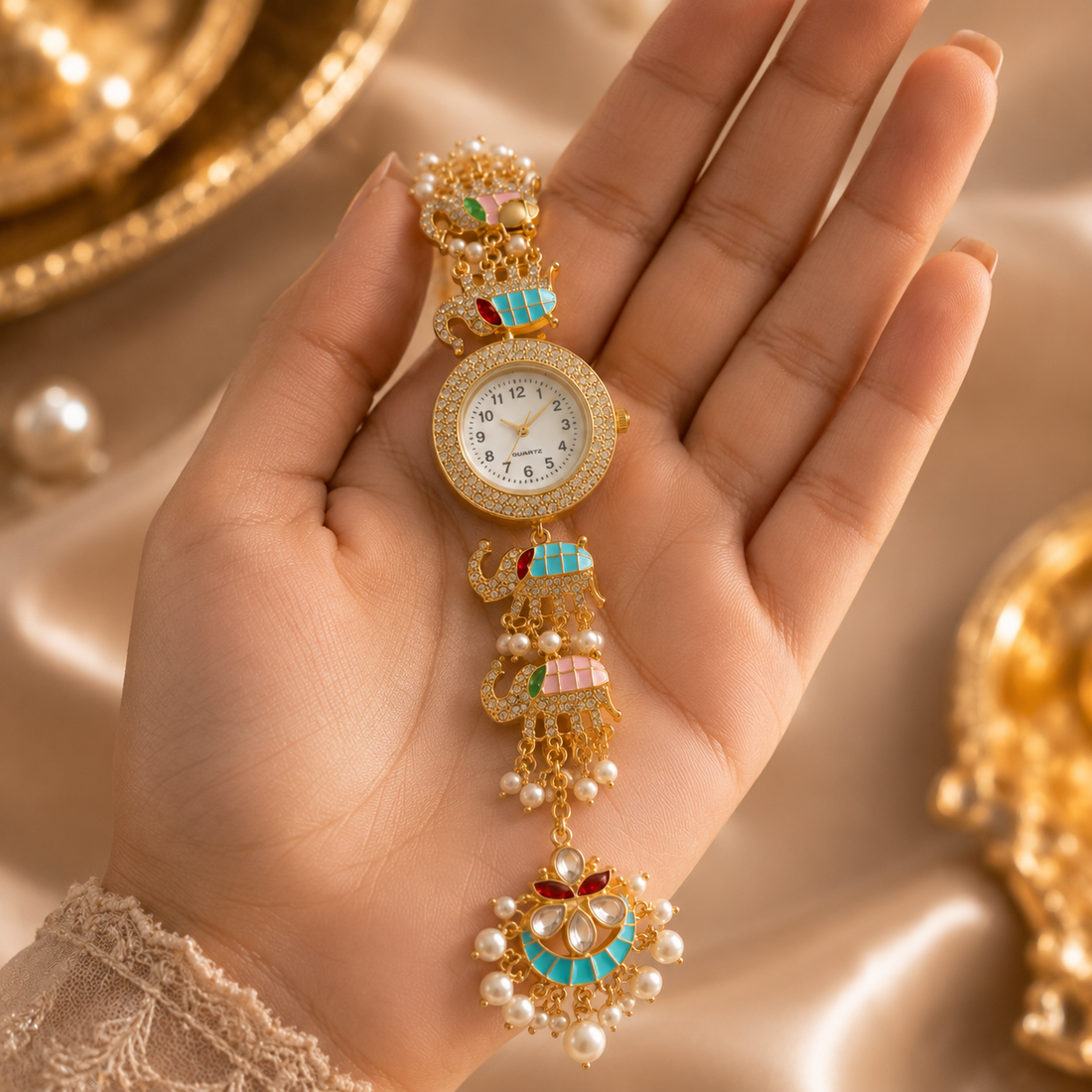 Pastel Bloom Royale Watch By Suryatra