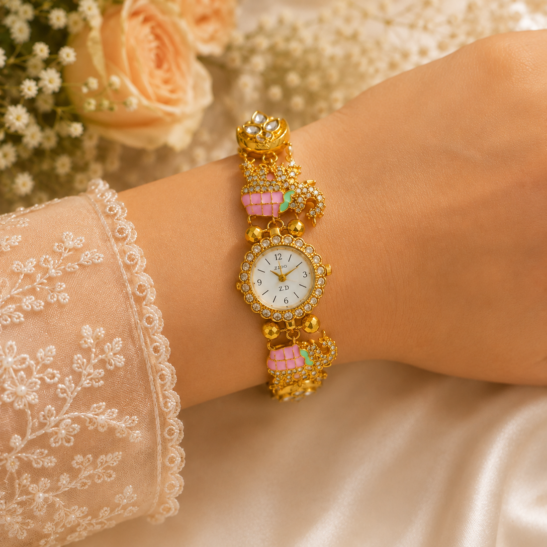 Elephant Royale Pendant Watch by Suryatra