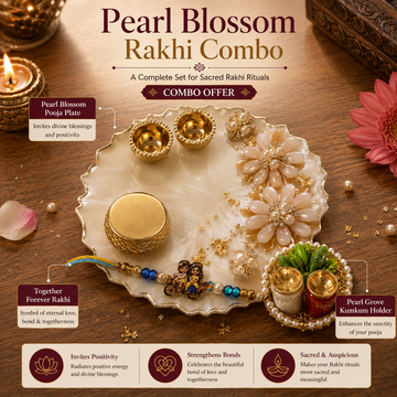 Pearl Blossom Rakhi Combo by Suryatra