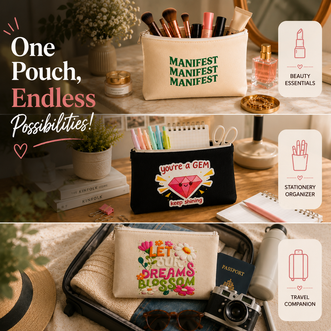 Positive Energy Pouch Collection by Suryatra