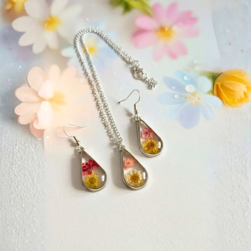 Spring Blossom Floral Jewelry Set by Suryatra