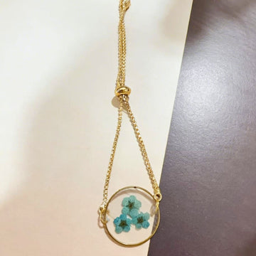 Azure Bloom Adjustable Floral Bracelet by Suryatra
