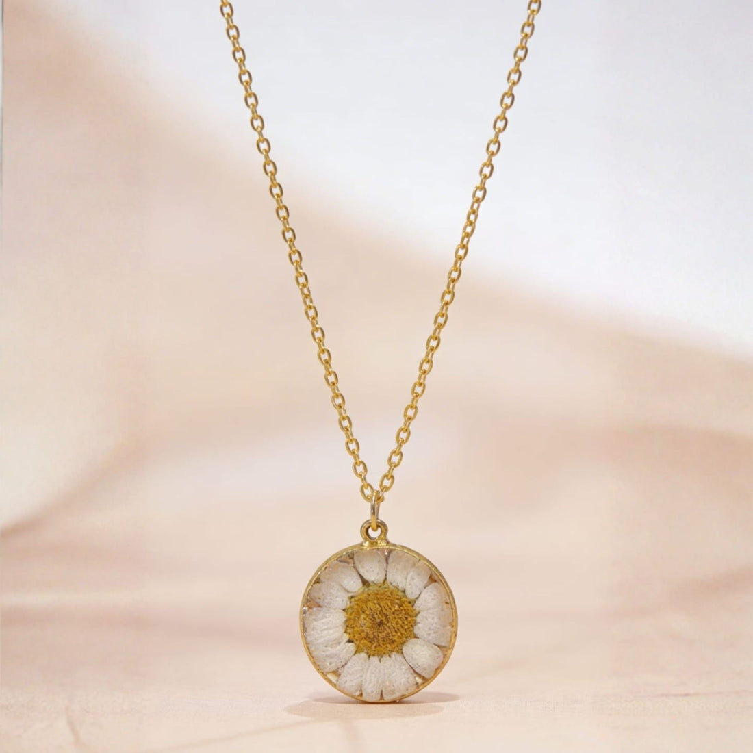 Daisy Bloom Floral Pendant Necklace by Suryatra