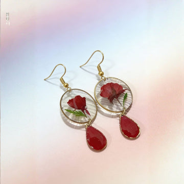 Dual Bloom Drop Earrings by Suryatra