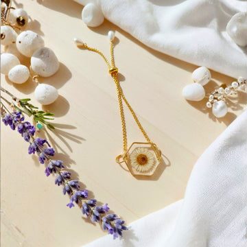 Daisy Bloom Adjustable Floral Bracelet by Suryatra