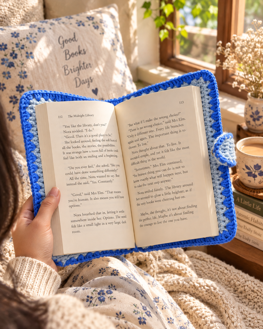 Bluebell Breeze Crochet Book Cover