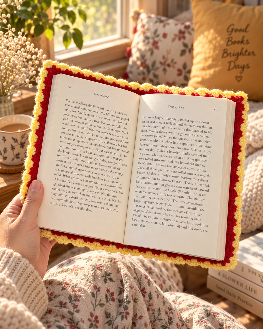 Scarlet Buttercup Crochet Book Cover