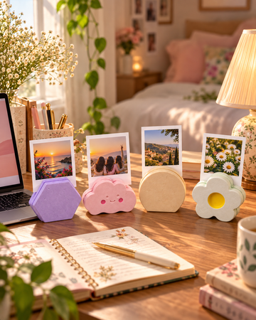 Smile Archive – A Concrete Polaroid Photo Holder Set