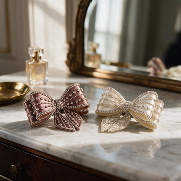 Champagne & Rose Gold Bows by Suryatra