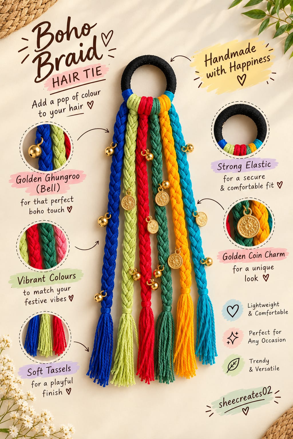 Rangrez Carnival Crochet Hair Accessory