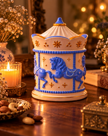 Sea Blue Carousel Reverie Concrete Jar