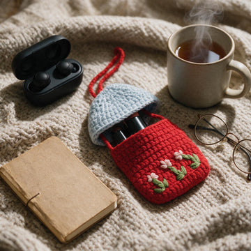 The Cozy Meadow crochet Cottage Pouch