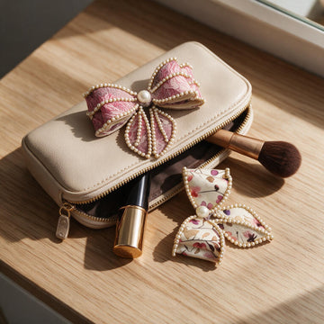 Blush Rose & Dusky Petal Hair Bows by Suryatra